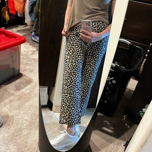 Michael Kors Leopard Print Women's Straight Ankle Pants